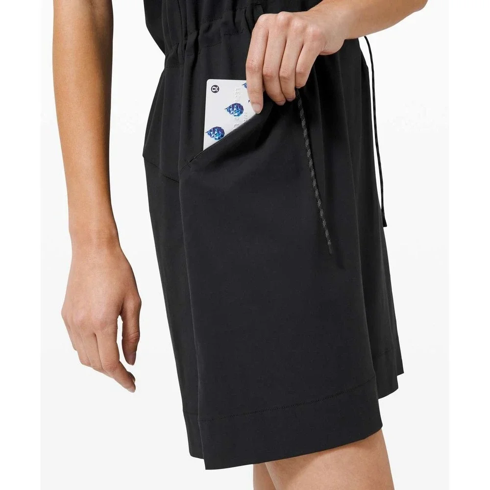 Lululemon Dynamic Days Dress Women's 4 Black Sleeveless Athleisure Outdoor Comfy